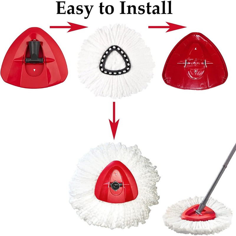 Replacement Microfiber Mop HEAD For O-Cedar Spin Mop Easy Clean Wring Refill gallery