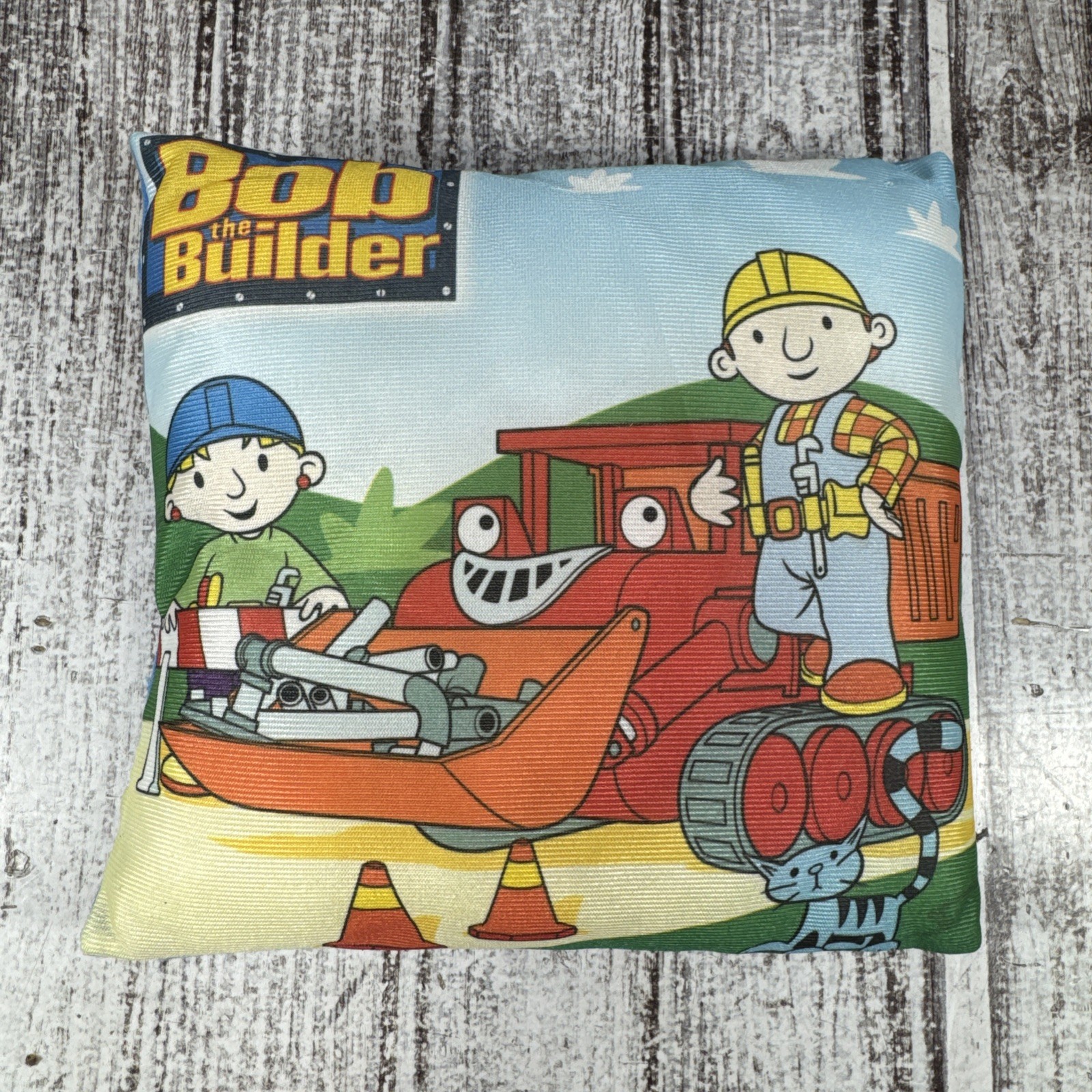 Bob The Builder Decorative Small Throw Pillow 8 x 8 Nanco 2004 gallery