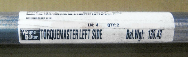 Wayne Dalton Torquemaster One Convert To Torquemaster Plus 7’ 140#-149# 2Spring gallery