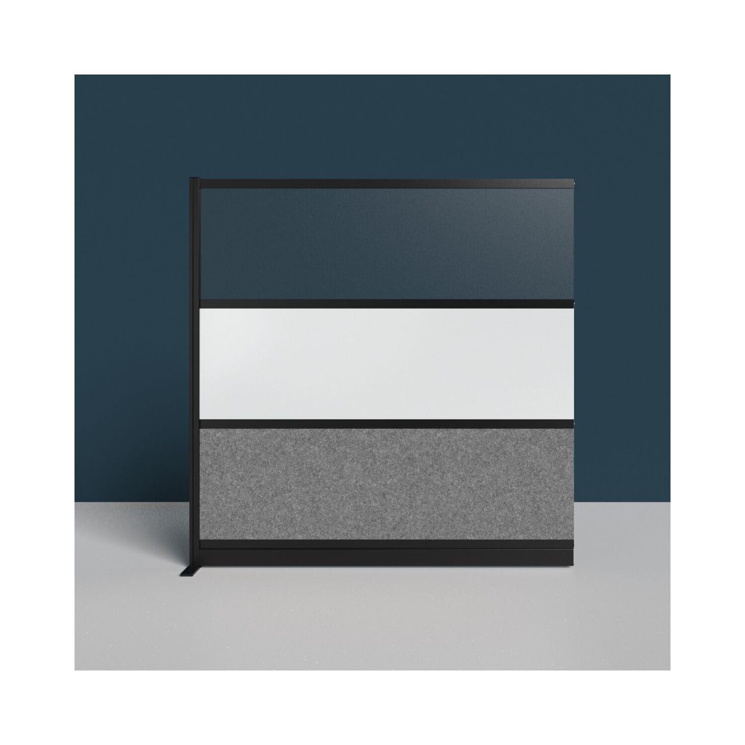 LUXOR MW-7070-XWCGB Modular Wall Room Divider System - Black Frame - 70" x 70" S gallery