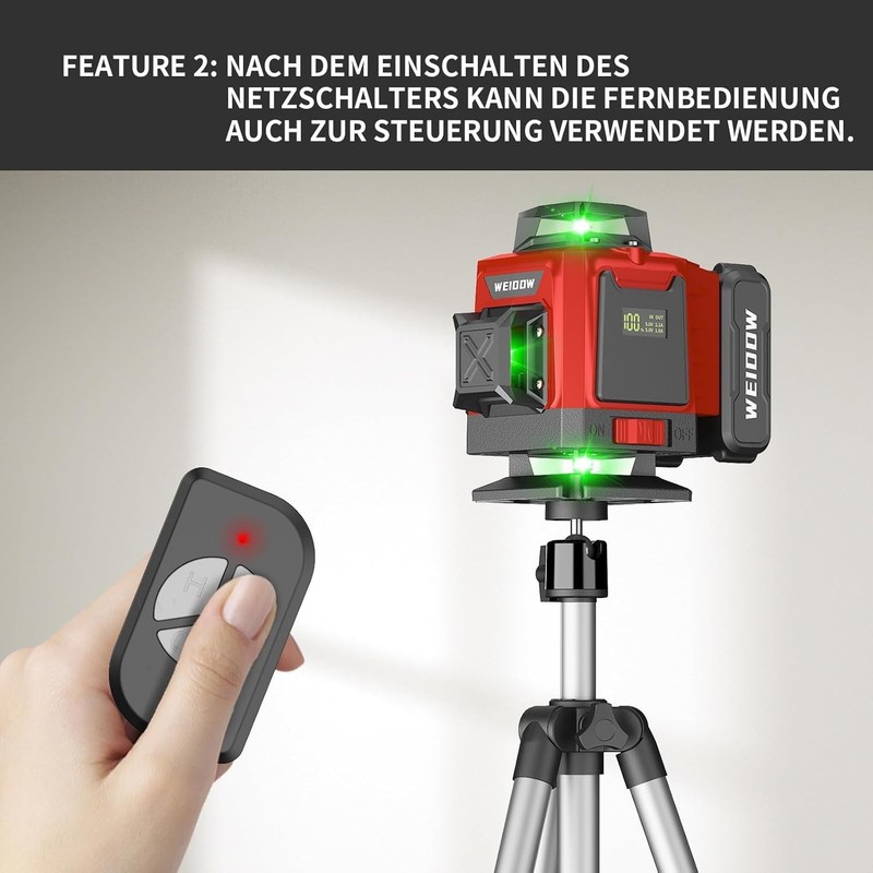 16-line Laser Level 360 Self Leveling with Tripod 4x360° Cross Line Laser gallery