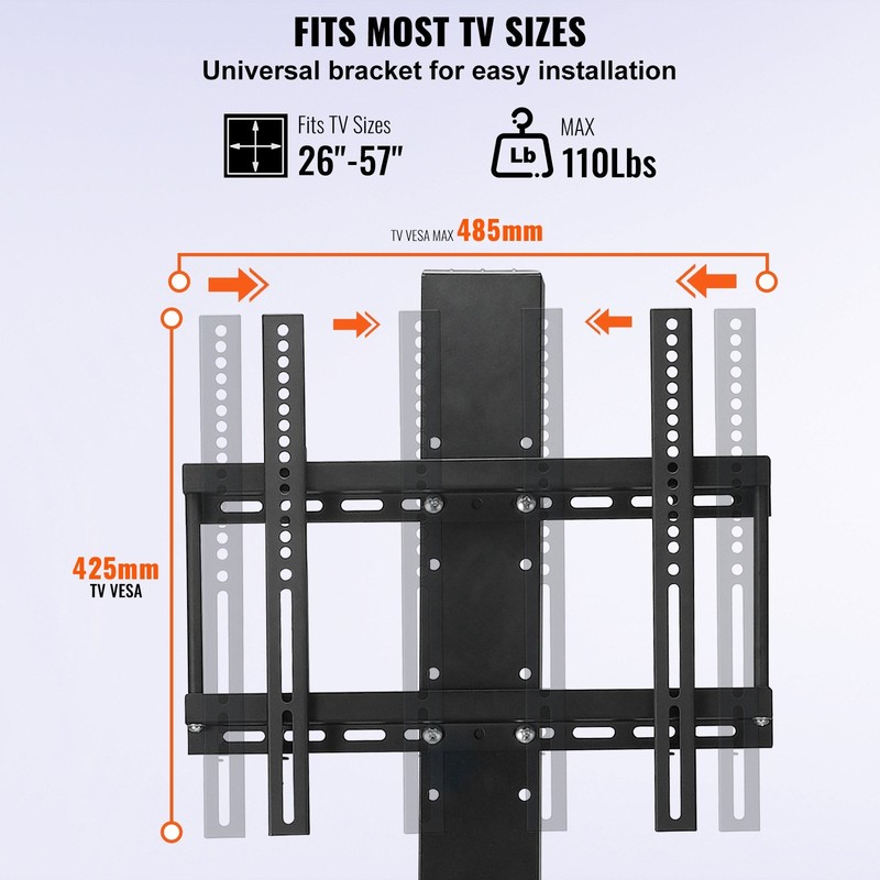 Automated TV Elevator for Up to 50" Screens, 28" Stroke with Adjustable Height f gallery