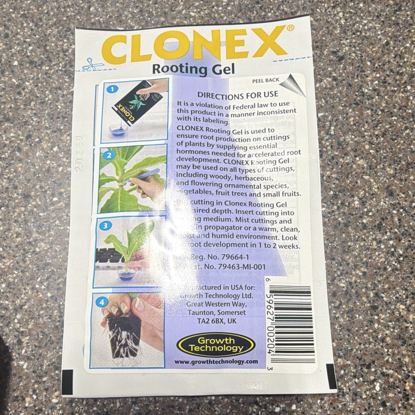Clonex Rooting Gel Cutting & Rooting Hormone, 0.5 fl oz (15 ml) Packet gallery