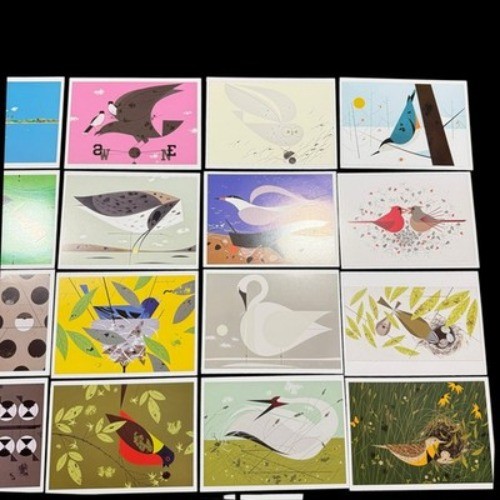 Charley Harper Postcard Lot Assorted Birds (22 ) Unused All Different Set F gallery