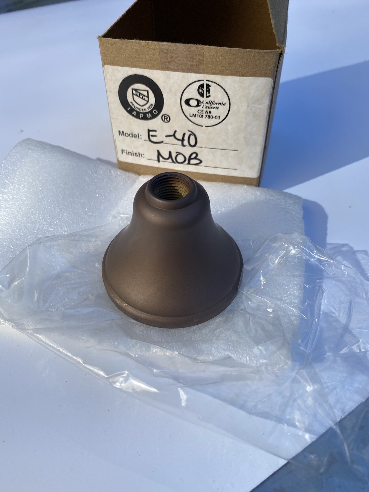 California Faucets E-40-MOB Brass Escutcheon In Mocha Bronze New E-40 gallery