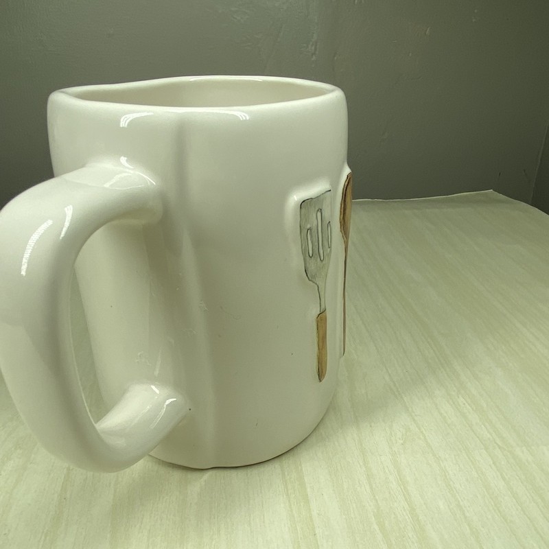 Rae Dunn YES, CHEF Coffee Mug Double Sided 2025 Whisk White By Magenta gallery