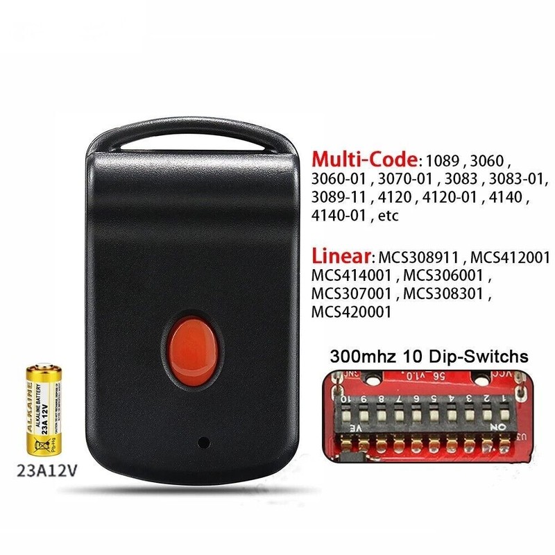 1/2PC For Linear Multi-Code 3089 Garage Gate Remote MultiCode 308911 MCS308911 gallery