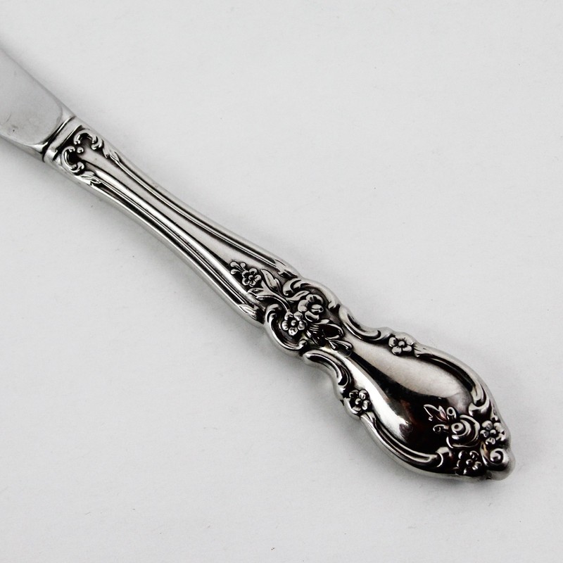 Oneida Silver Louisiana Pattern Stainless Modern Hollow Dinner Knife 9" Good gallery