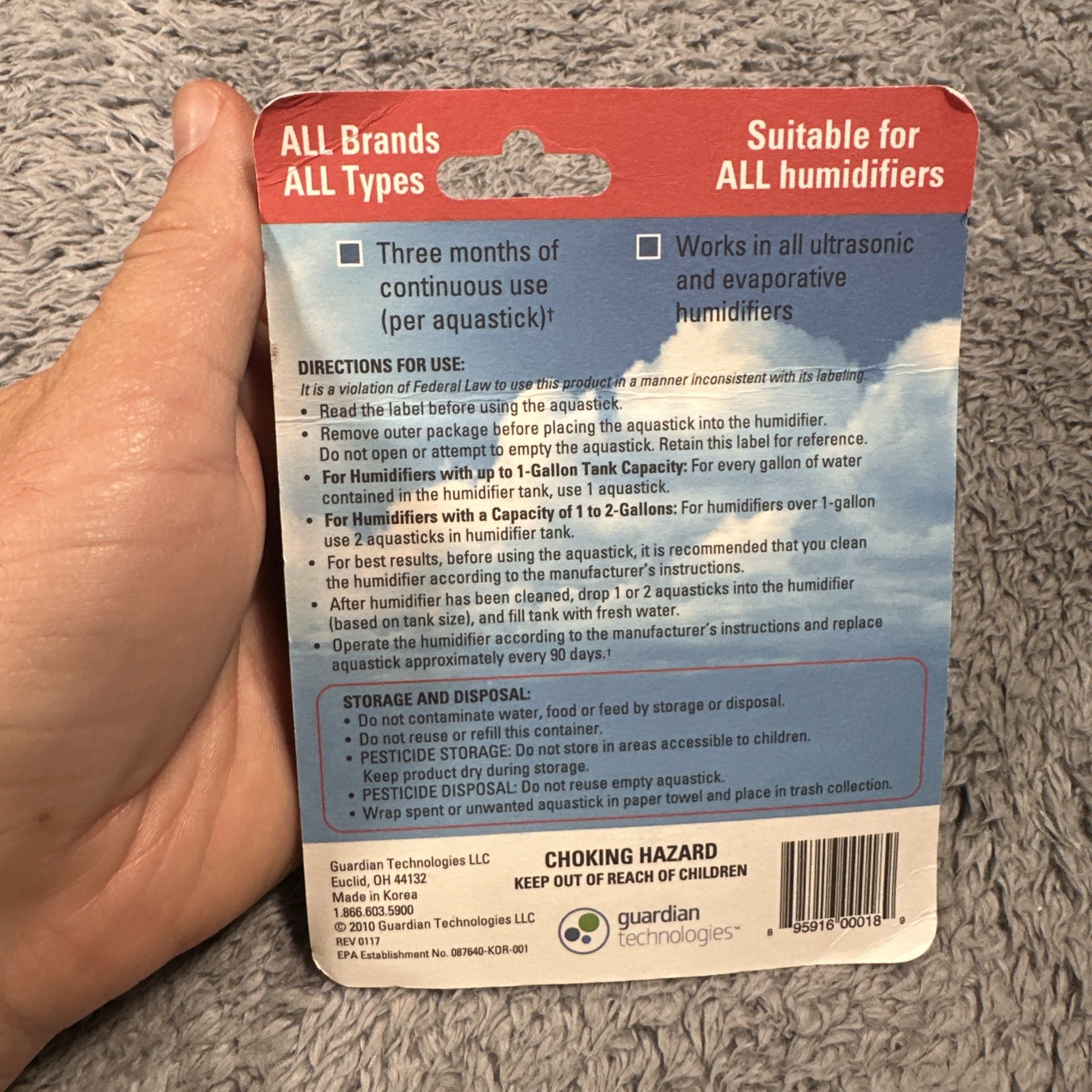 Aquastick Antimicrobial Humidifier Treatment, Universal Fit Reduces Odors 2 Pack gallery