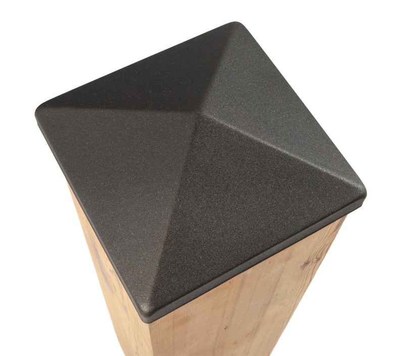 4x4 Apex Pyramid Post Cap - Matte Bronze (3 1/2" x 3 1/2") for Deck and Fence Po gallery