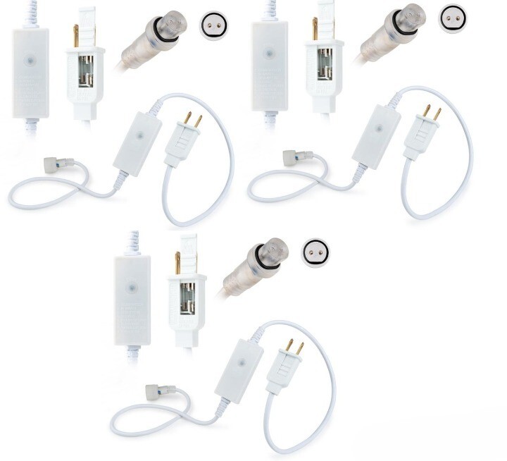 3 PK LED Rope Power Cord w/ Attached Connection Cap Mode-Changing 8-Modes 1Meter gallery