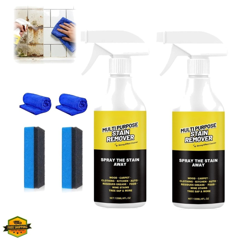 2PCS Alien Multi Purpose Stain Remover, Foam Cleaner Spray, A powerful cleane...