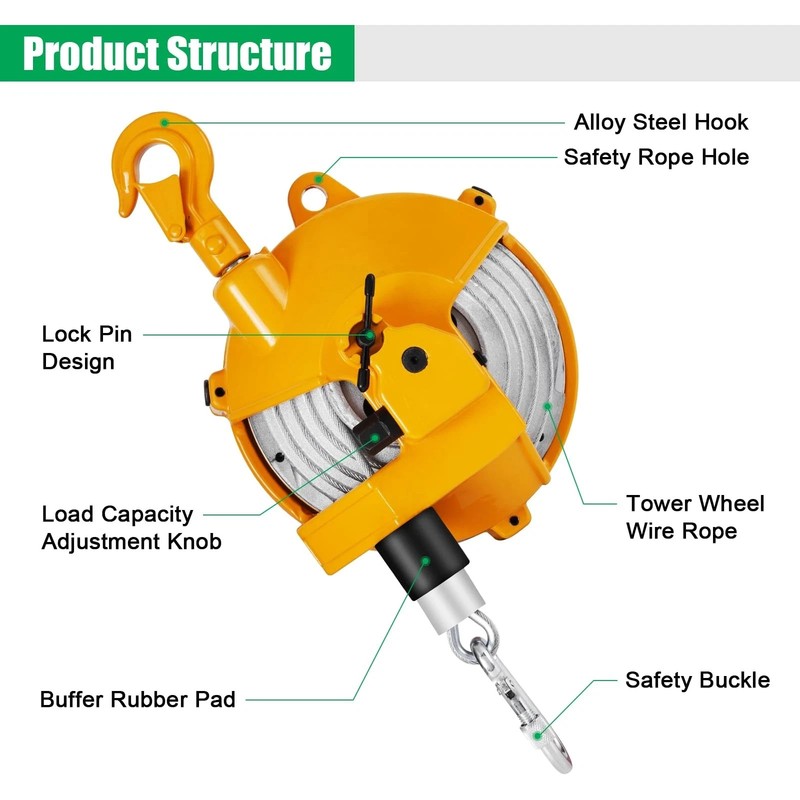 Retractable Spring Balancer 5~9kg(11~20lbs) Hanging Tool Spring Balancer 1.5m gallery