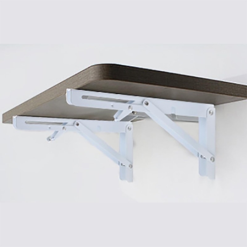 White Folding Shelf Brackets Max. Load 220 lb, Heavy Duty DIY Wall Mounted Sh... gallery