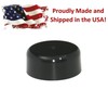 Fence Post Caps Black Plastic Round 3.5" (3 1/2") - Round Log Rail Post Caps gallery