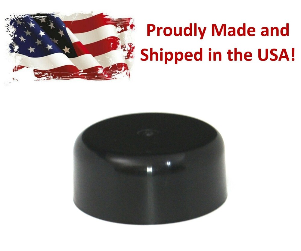Fence Post Caps Black Plastic Round 3.5" (3 1/2") - Round Log Rail Post Caps