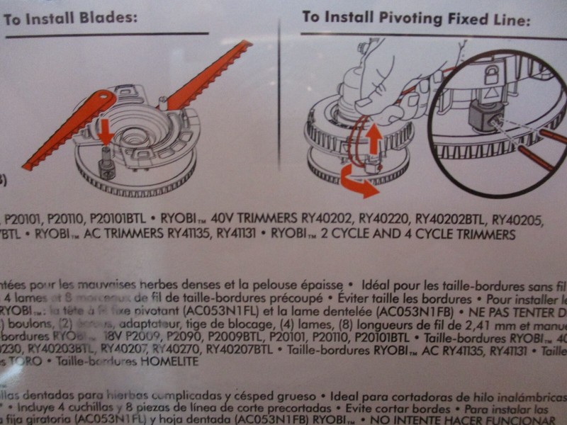 RYOBI REEL EASY+ 2-in-1 Pivoting Fixed Line & Bladed Head for Trimmers gallery
