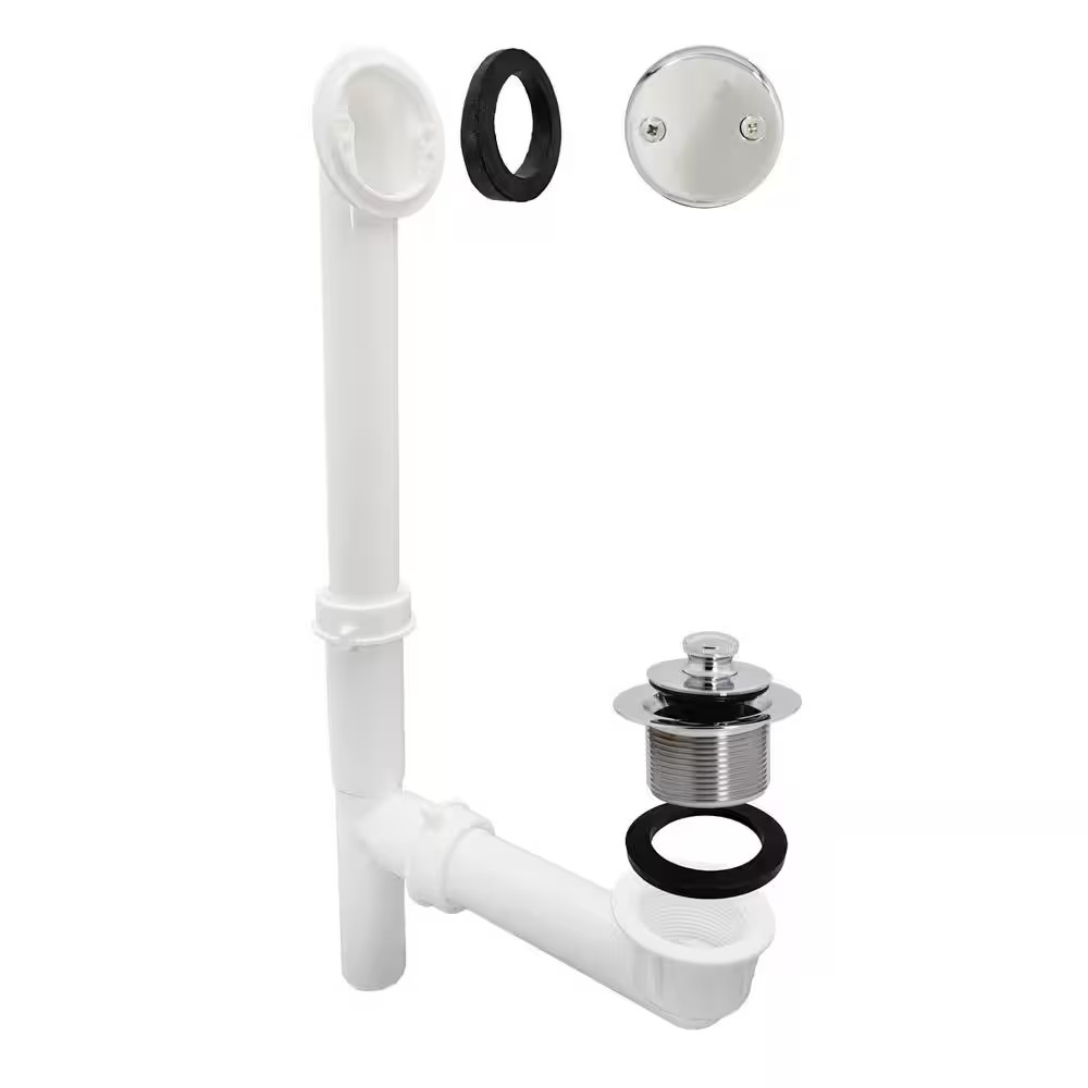 1-1/2 In. Bath Drain Waste and Overflow Assembly in Polished Chrome gallery