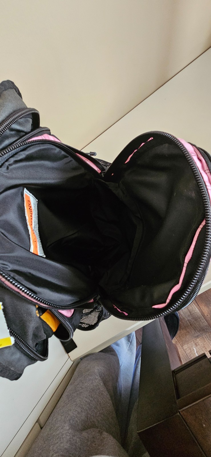 LL Bean Shockwave Backpack Black/Pink With 6 Pockets 5