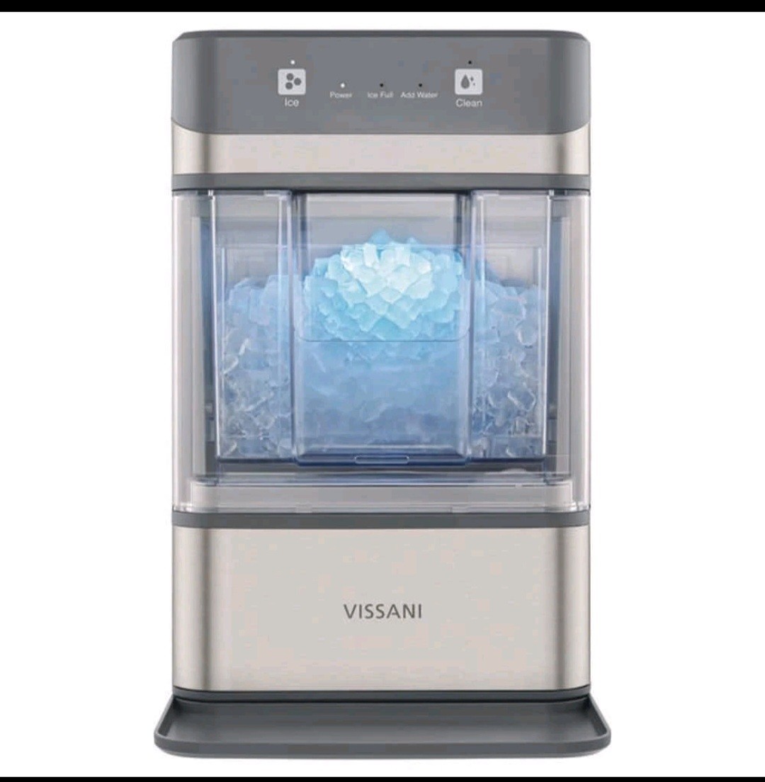 Vissani 34 lbs. Portable Nugget Ice Maker w/ Automatic Cleaning, Stainless Steel gallery