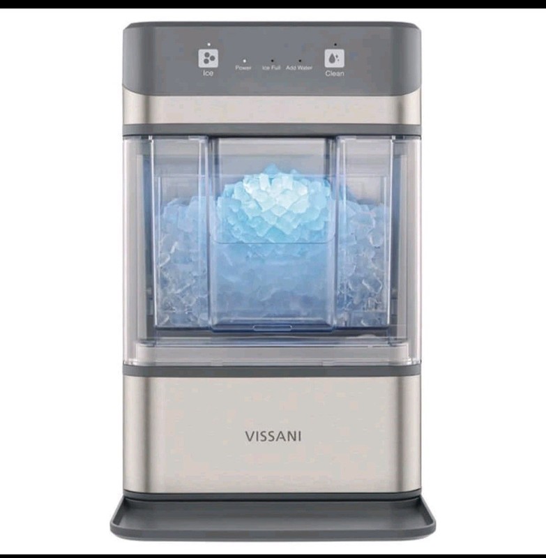 Vissani 34 lbs. Portable Nugget Ice Maker w/ Automatic Cleaning, Stainless Steel gallery