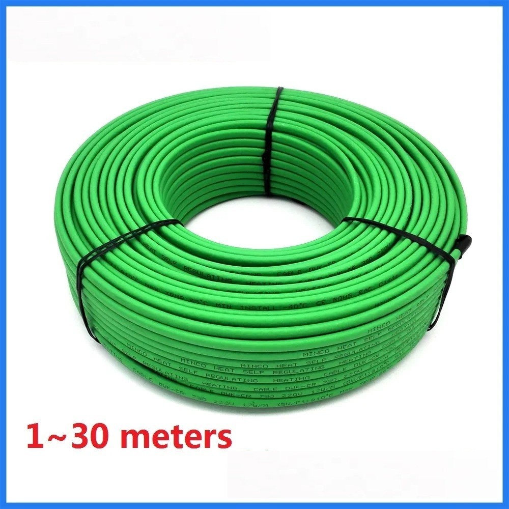 Self Regulating Heating Cable 110V 220V 1-30m 17W/m Pipe Anti Freeze Protection