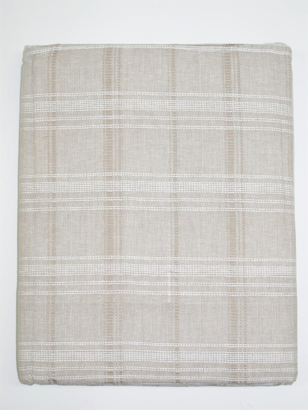 Lintex Tablecloth ~ Beige & White Plaid ~ 60" x 84" Rectangular **NEW** gallery