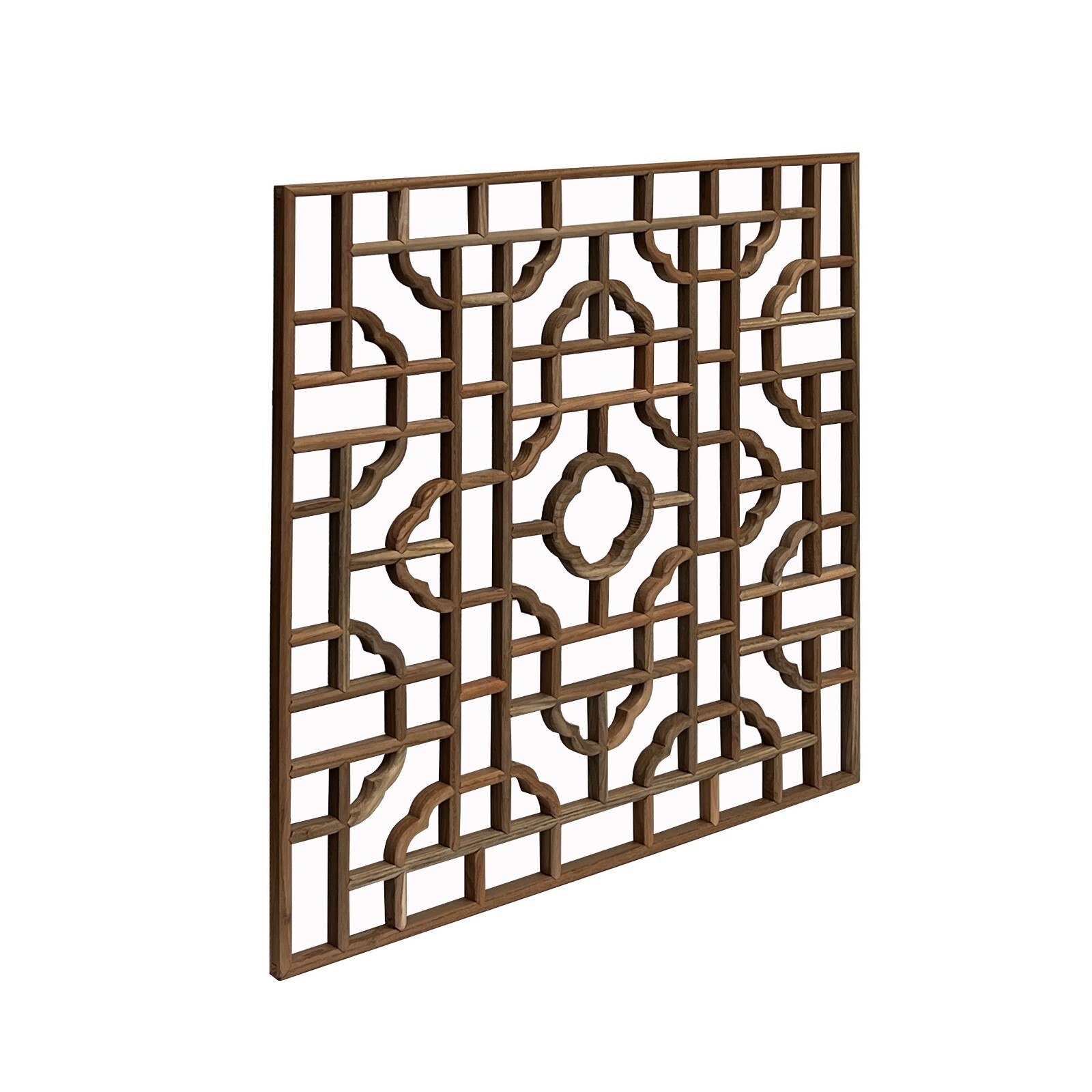 Square Raw Plain Wood Flower Geometric Pattern Wall Panel ws2929 gallery
