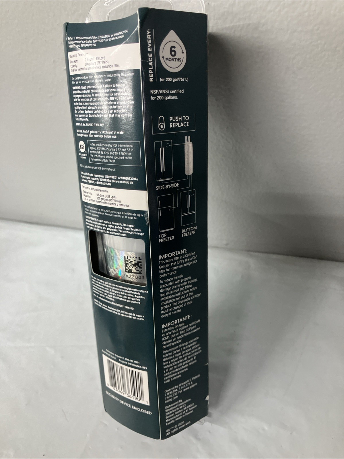 Whirlpool EveryDrop 1 Refrigerator White Water Filter - EDR1RXD1 gallery