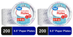 Great Value Everyday Disposable Paper Plates, 8.5″, 400 Count