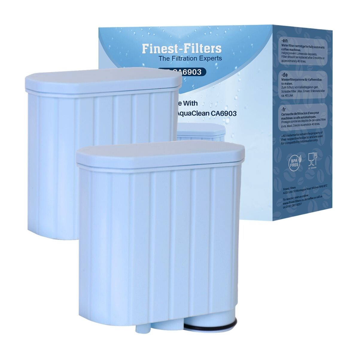 2 x Water Filters Compatible with AquaClean CA6903 For Saeco Philips Coffee gallery
