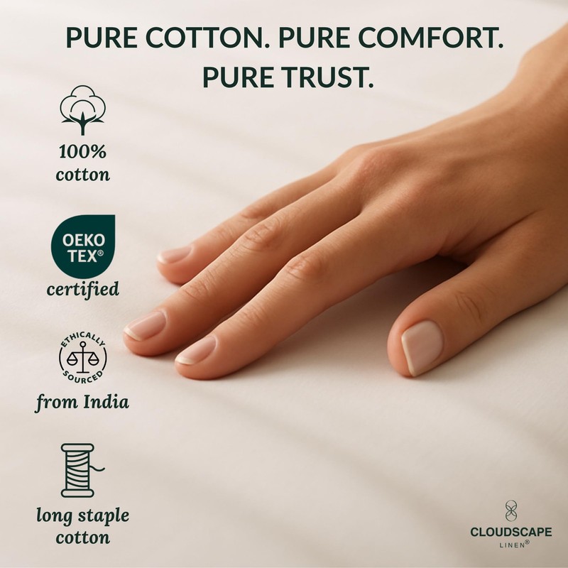 CLOUDSCAPE 100% Egyptian Cotton Sheets King Size - 400 Thread Count 17" Extra... gallery