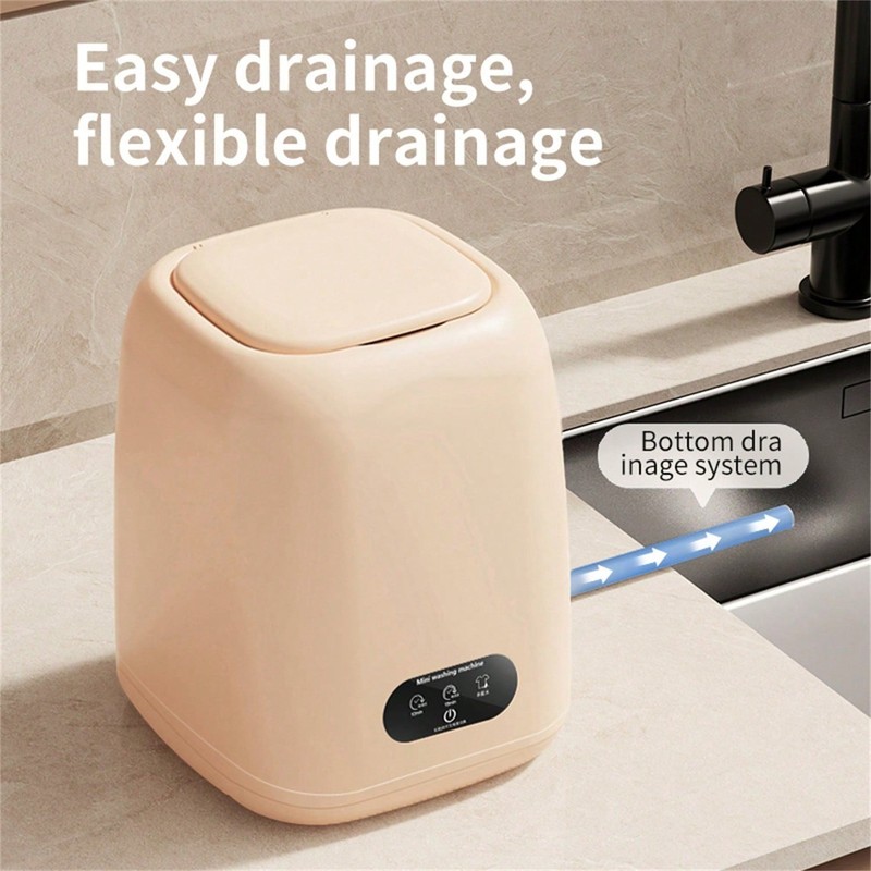9L Portable Mini Washing Machine Washer Spin Dryer Blue Light For Apartment gallery