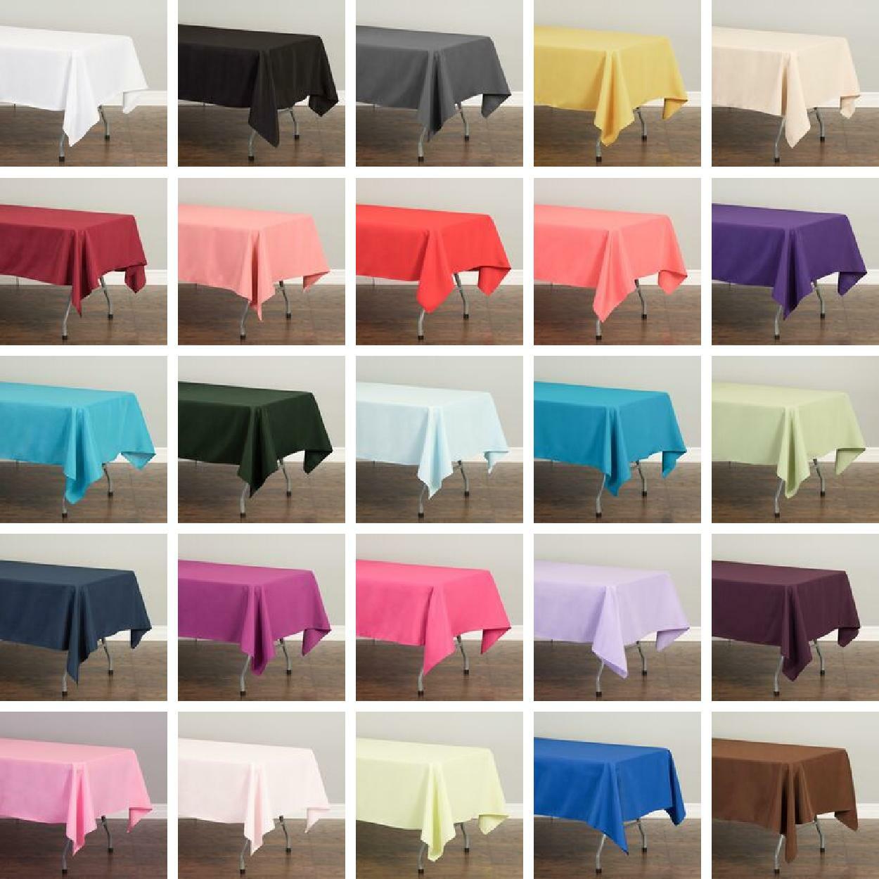 60 x 126 in. Rectangular Polyester Tablecloths for 8 ft. Tables Banquet Party gallery