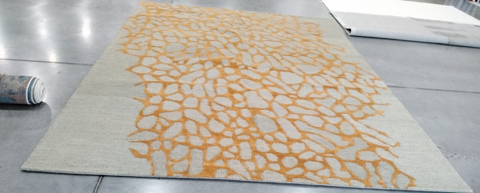 GREY / ORANGE 9' X 12' Back Stain Rug, Reduced Price 1172754485 BLM695C-9 gallery