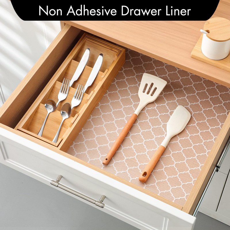 Shelf Liner for Kitchen Cabinets – Non-Adhesive Waterproof Drawer Liner gallery