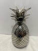Silver Color Pineapple Shaped Canister 9.5” X 4.5” Trinket Decor Metal Lid Keys gallery