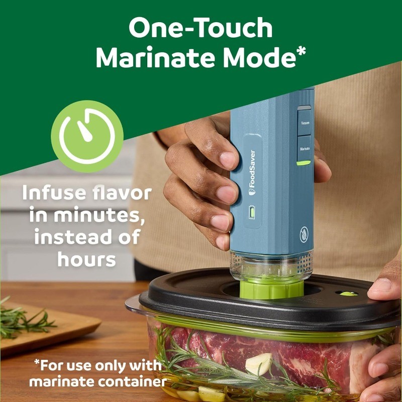 Mini Handheld Vacuum Sealer Machine with Marinate Setting & Charging Dock gallery