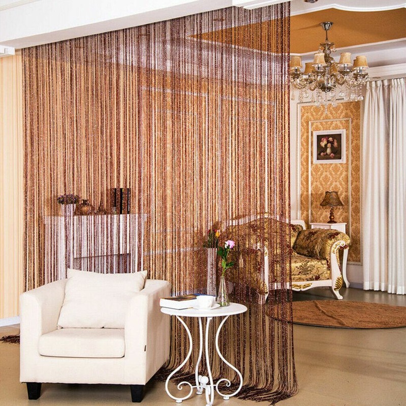 String Door Curtain Room Divider Fringe Tassel Crystal Window Panel gallery