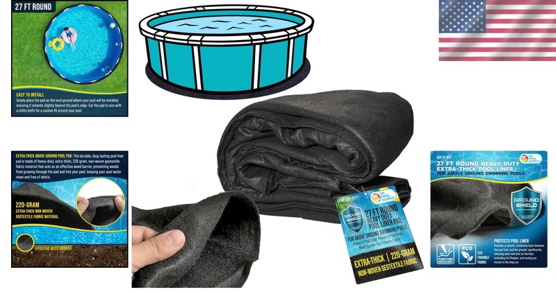 Pool Liner Protection Pad - 27ft Round Heavy Duty Shield gallery