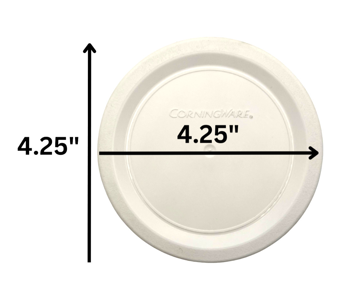 CorningWare 4-Pack White Sealing Replacement Lid Cover Round 4.25 7oz R-7-PC NEW gallery