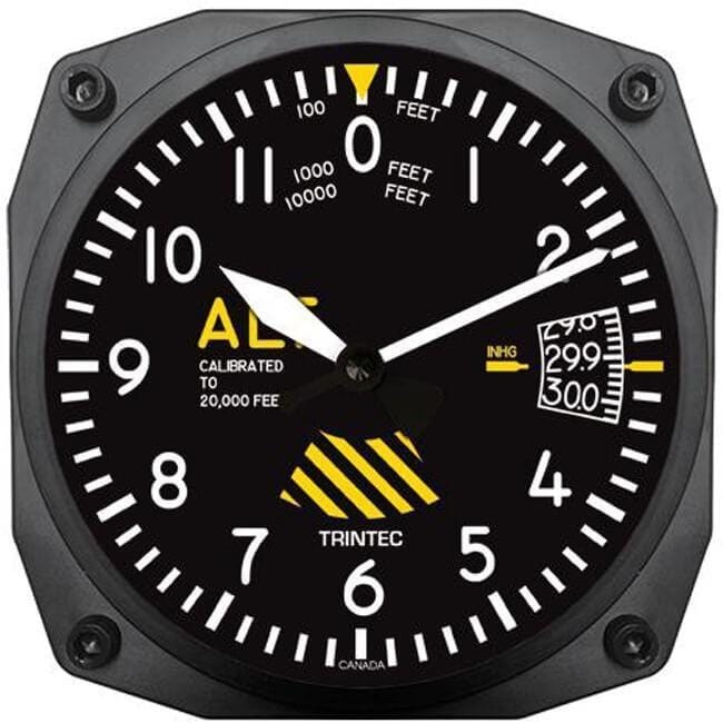 NEW Trintec 6" Altimeter Style Aviation Wall Clock - 30th Anniversary Edition gallery
