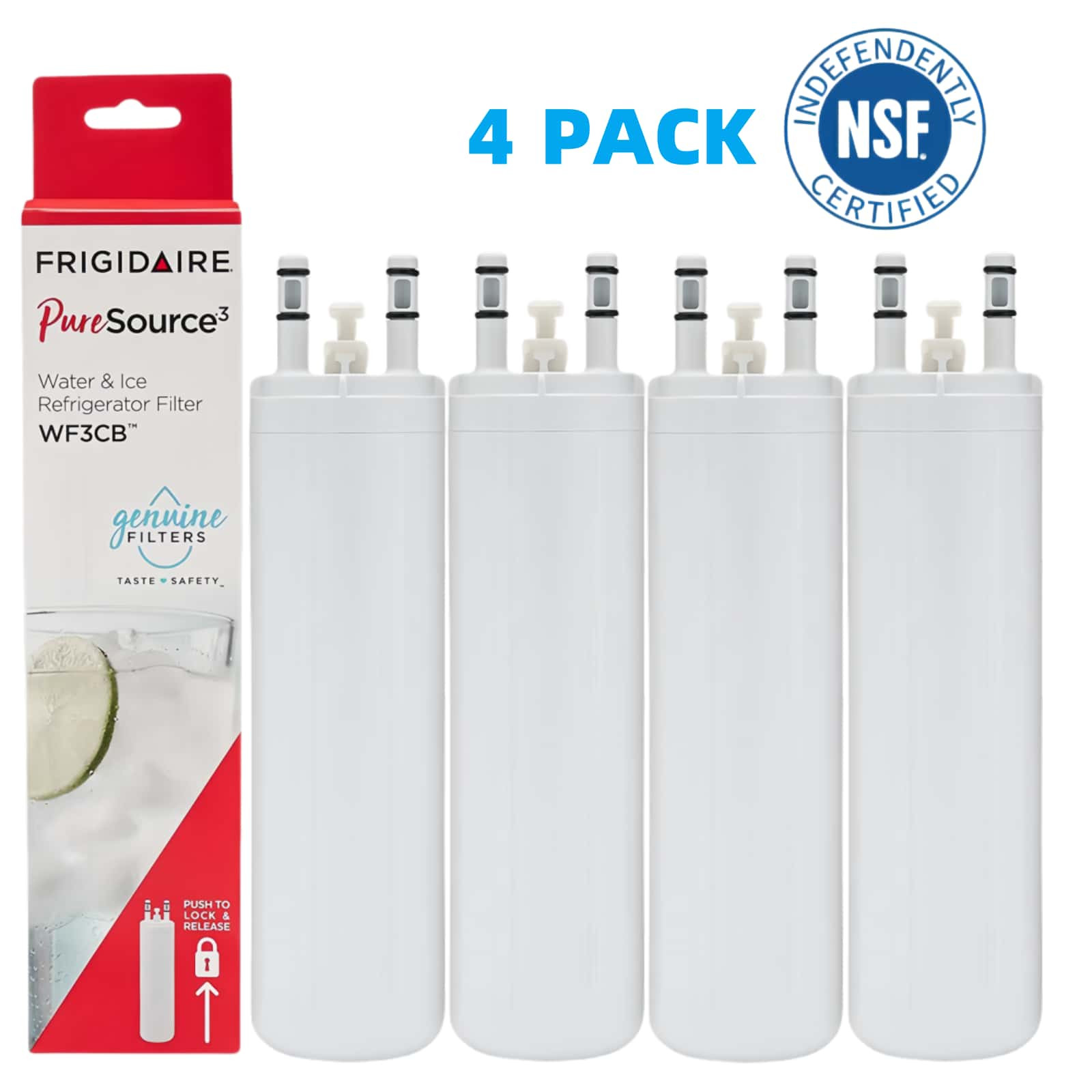 4PACK For Frigidaire WF3CB Refrigerator PureSource 3 Water & Ice Filter, NEW, US gallery