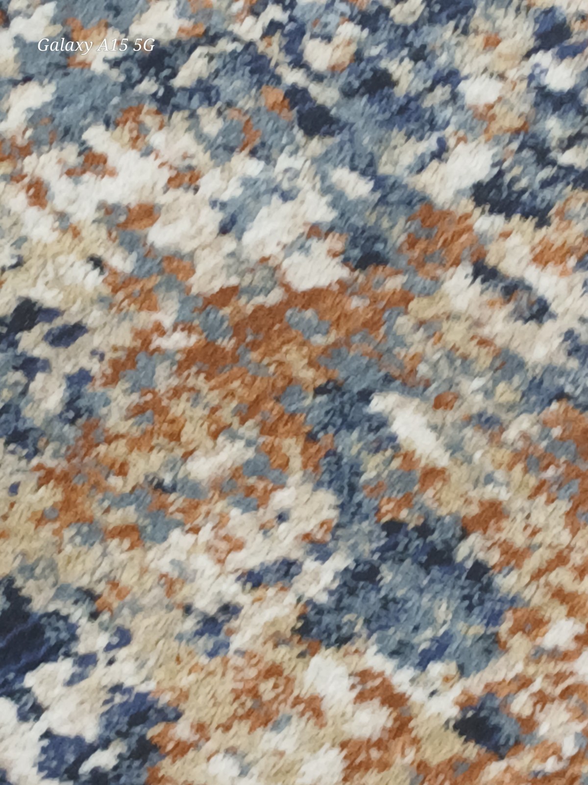 Modern Abstract Area Rug 5x7 ft Rectangle Blue Beige Orange White Low Pile gallery