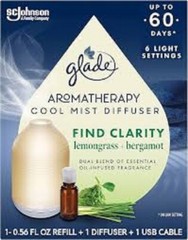 Glade Aromatherapy Cool Mist Oil Diffuser Refill, Lemongrass & Bergamot
