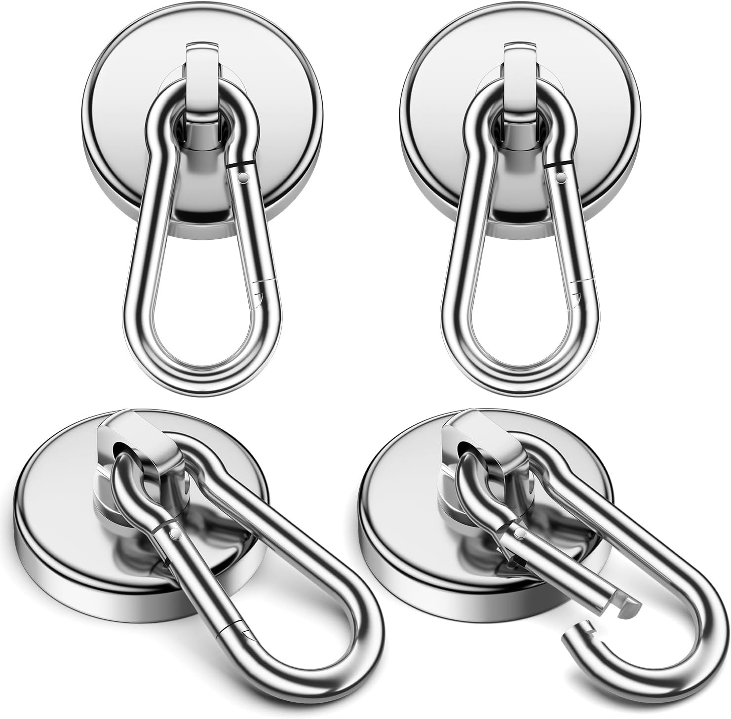 100Lbs Strong Magnetic Hooks, 4 Pack Neodymium Grade-52 Magnet Hooks Heavy Duty gallery