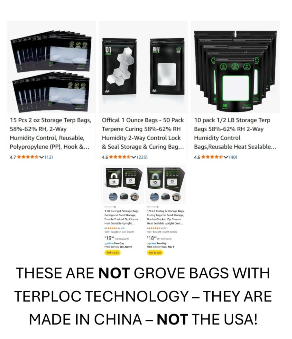 Grove Bags - TerpLoc Curing & Storage Bags - 1/8 Ounce - 30 pack - 3.5 Grams gallery