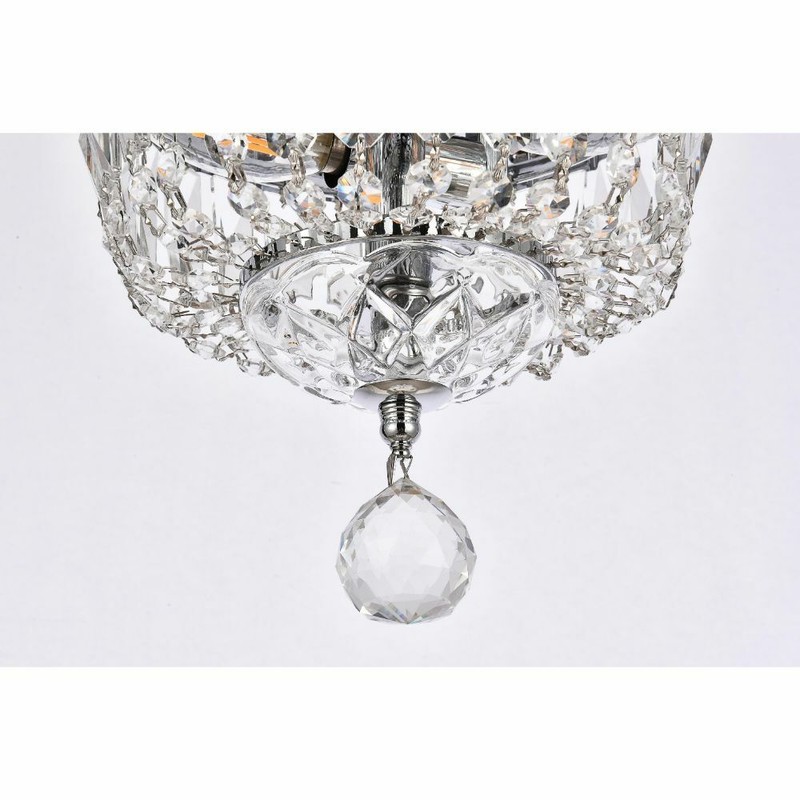 Chandelier Crystal Flush Mount Chrome Bedroom Hallway Bathroom Light Fixture 8" gallery