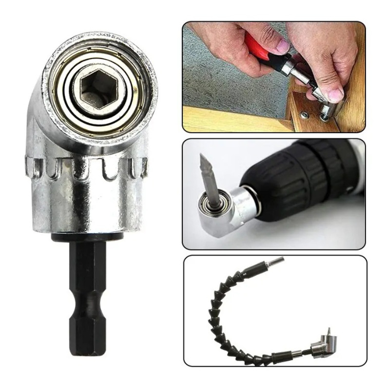 1pc 105° Right Angle Drill Extension Screwdriver Joint Tool - Screwdriver Head gallery