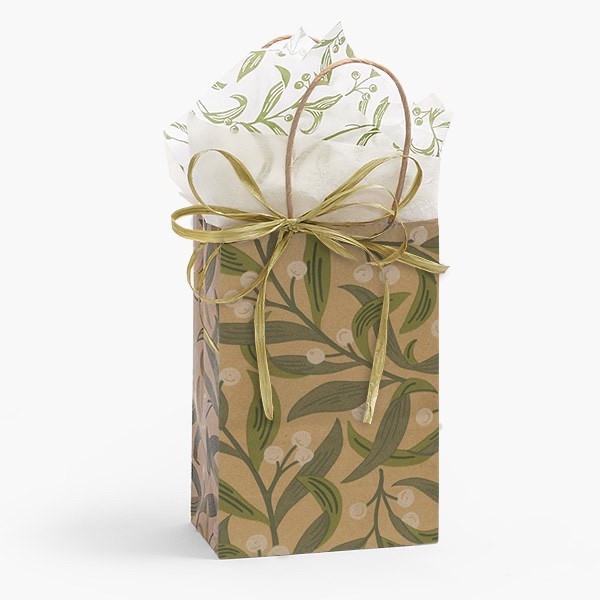 WHITE BERRIES Design Gift Paper Bag Choose Size & Package Amount gallery